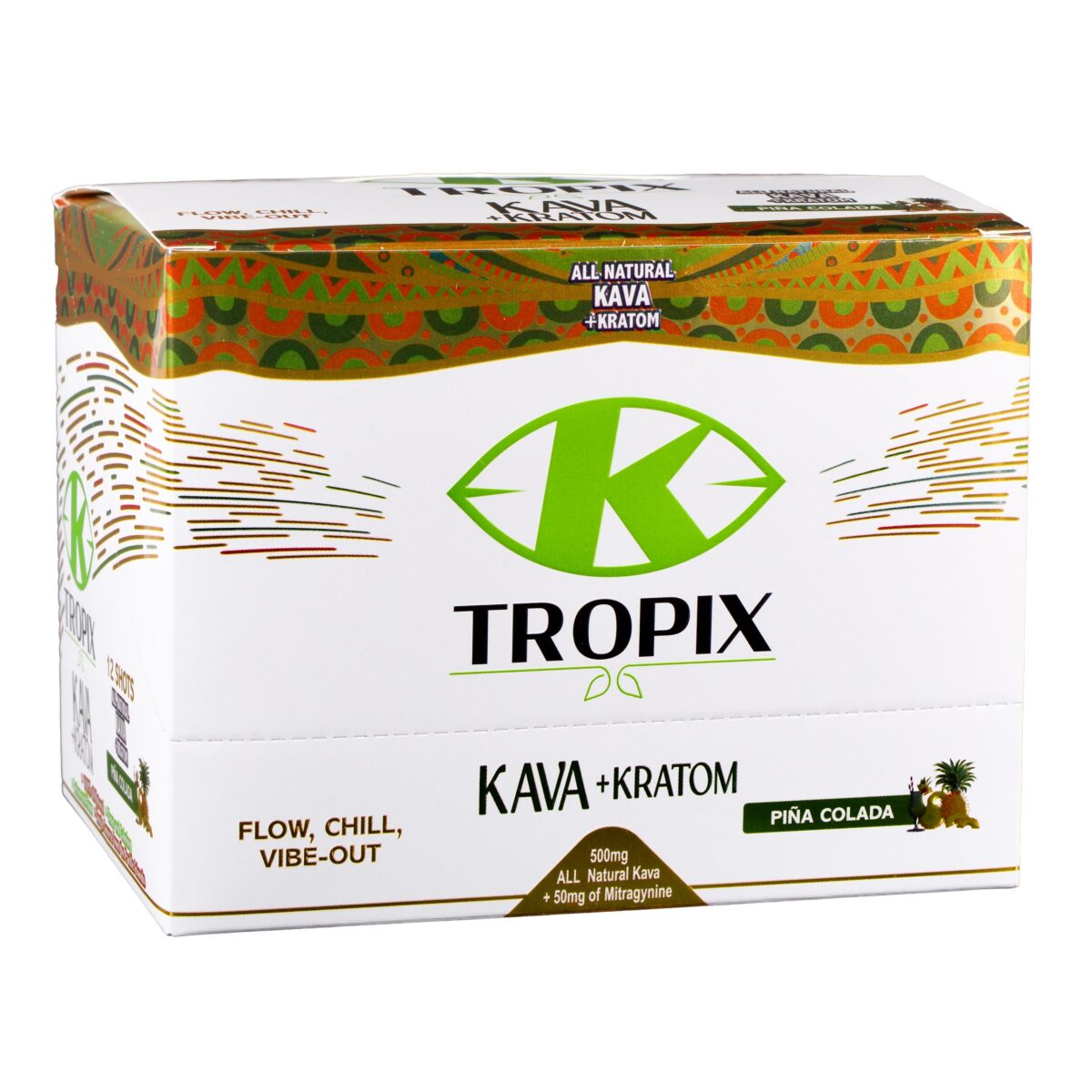 K-Tropix Kratom and Kava Shot Pina Colada 500mg DEAL