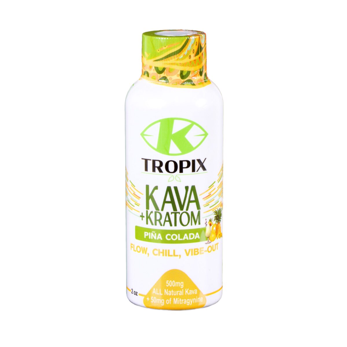 K-Tropix Kratom and Kava Shot Pina Colada 500mg