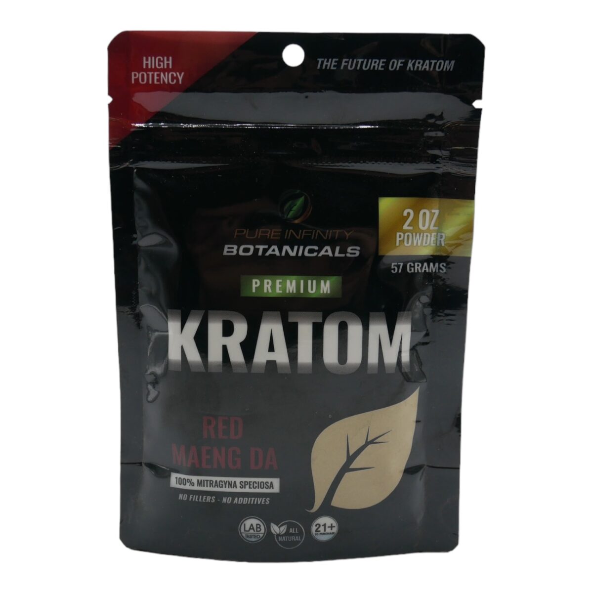 Pure Infinity Premium Kratom Red Maeng Da – Powder (57 Grams)