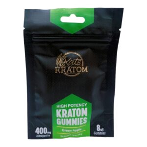 Kats Kratom High Potency Kratom Gummies Green Apple 8ct