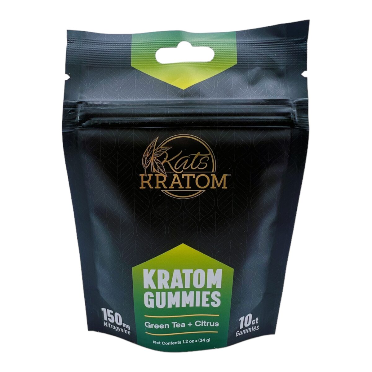 Kats Kratom Kratom Gummies Green Tea and Citrus 10ct