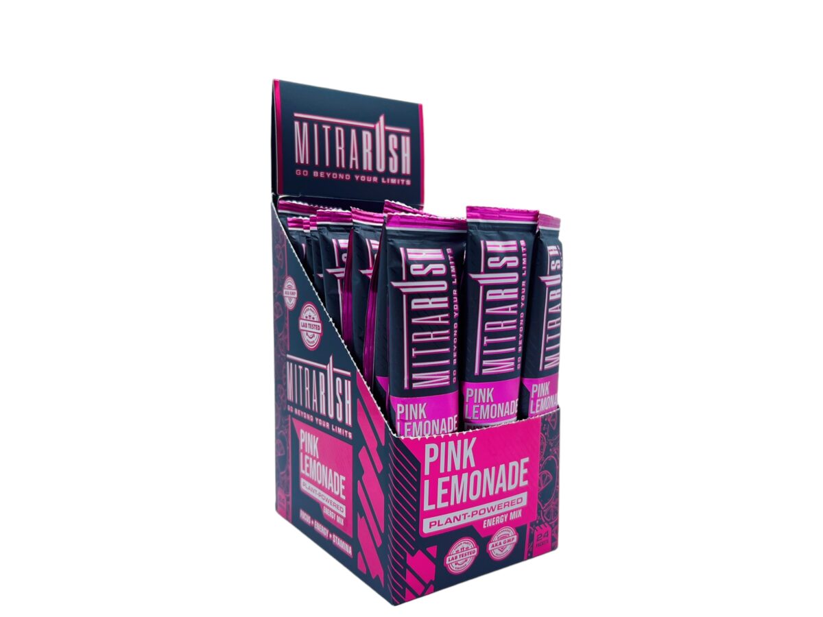 Mitra Rush Kratom Pink Lemonade Plant-Powered Energy Mix