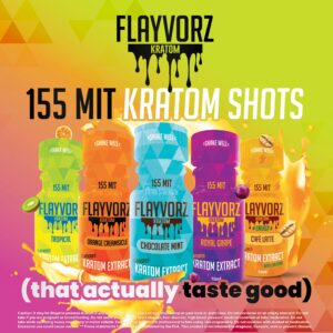 Flayvorz Kratom Shot Tropical 155mg MIT 10mL