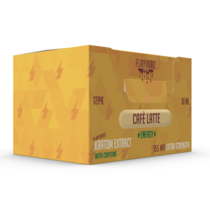 Flayvorz Kratom Shot Cafe Latte Energy 155mg MIT 10mL