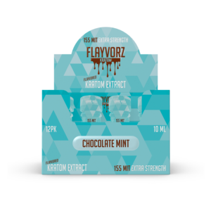 Flayvorz Kratom Shot Chocolate Mint 155mg MIT 10mL
