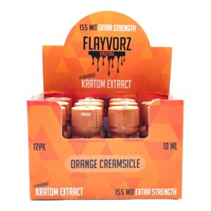 Flayvorz Kratom Shot Orange Creamsicle 155mg MIT 10mL (BUY 1 GET 1)