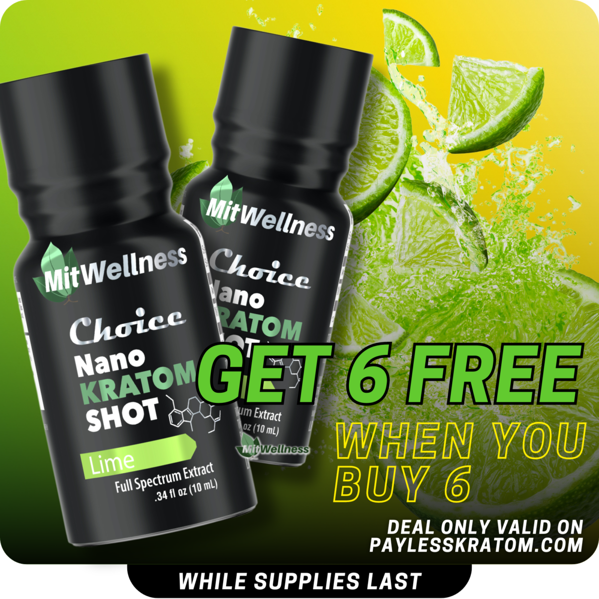 Mit Wellness Choice NANO Lime Kratom Shot – 10ml DEAL