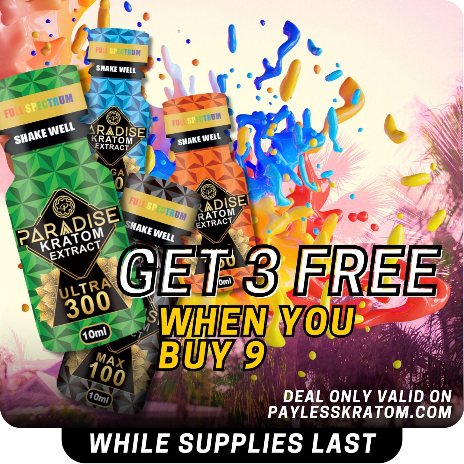 Paradise Kratom Extract Ultra 300mg Shot 10ml