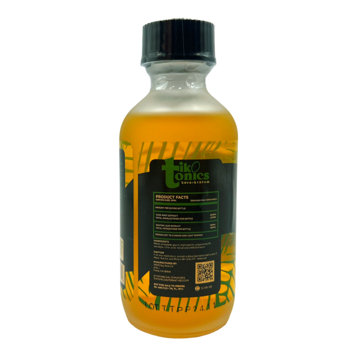 Tik Tonics Kava Kratom Pineapple Paradise Shot – 2OZ