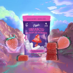 Purple Mushroom Gummies Strawberry