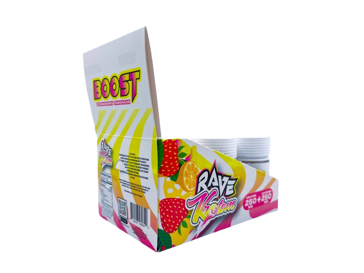 Rave Kratom Kava Strawberry Lemonade Gummies