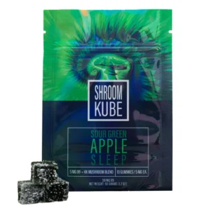 Shroom Kube Sour Green Apple Mushroom Gummies