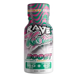 Rave Kratom and Caffeine Boost Shot – 59ml