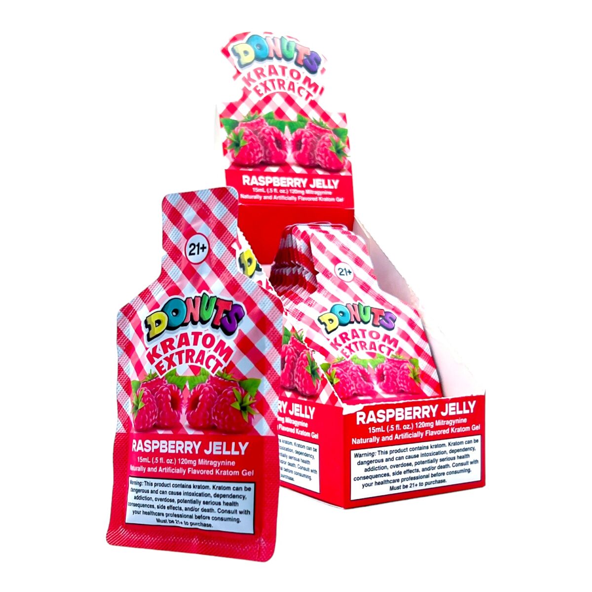 Donuts Kratom Extract Raspberry Jelly 15mL