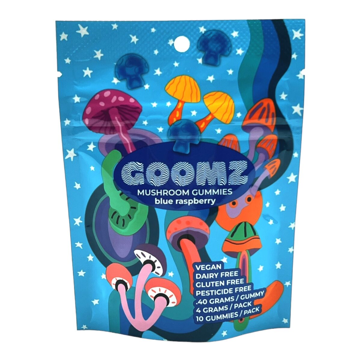 Goomz Mushroom Gummies Blue Raspberry