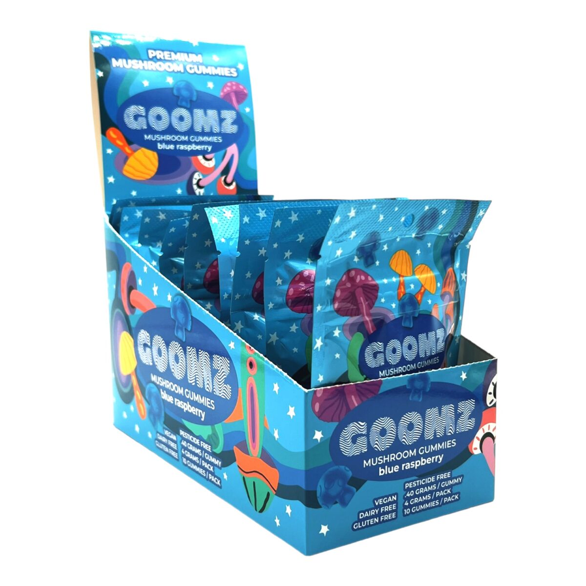Goomz Mushroom Gummies Blue Raspberry