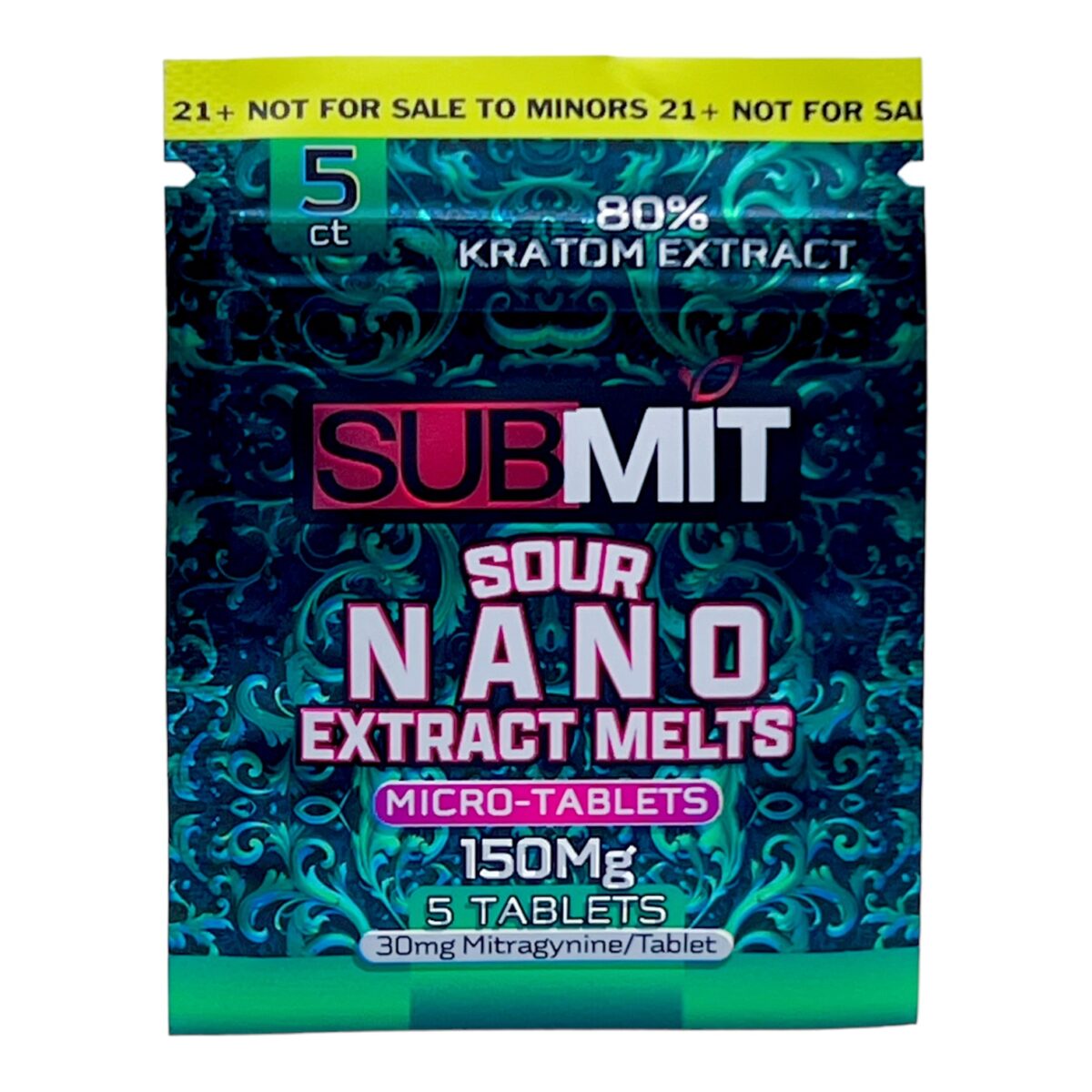 Submit Sour Nano Kratom Melts Green 150Mg