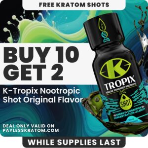 K-TROPIX Kratom Enhanced Nootropic Extract Shot, 15ml (DEAL BUY 10 GET 2)