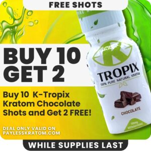 K-Tropix Kratom Shot Chocolate 10mL DEAL (BUY 10 GET 2)
