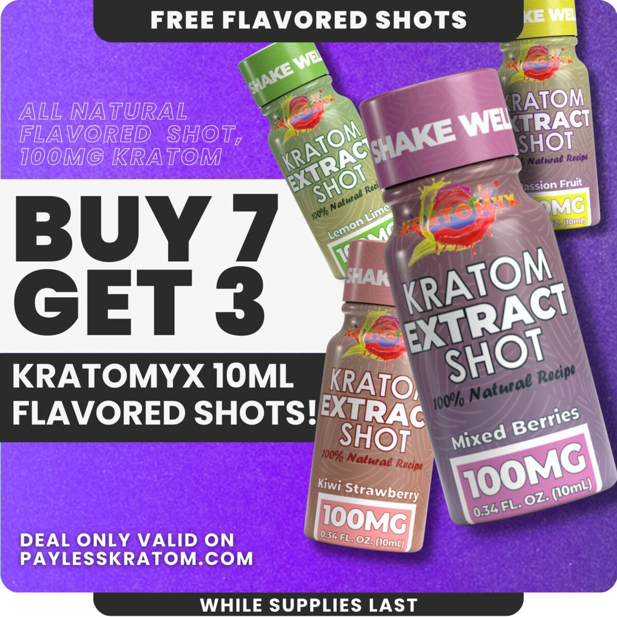 Kratomyx Mixed Berries Shot – (Deal Buy 7 Get 3)