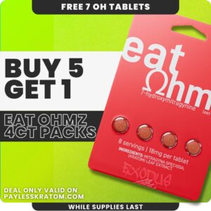 Eat Ohmz Kratom Tablets 18mg (DEAL BUY 5 GET 1)