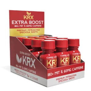 KRX Kratom Boost Caffeine Coffee Flavored Shot 30mL