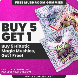 HiXotic Magic Mushies Dragonfruit Coconut DEAL BUY 5 GET 1