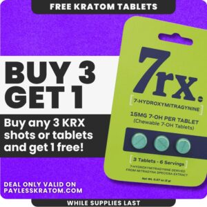 7rx 7 OH Kratom Tablets DEAL BUY 3 GET 1