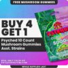 Psyched Cordyceps Mushroom Gummies (10ct) – (DEAL Buy 4 Get 1)