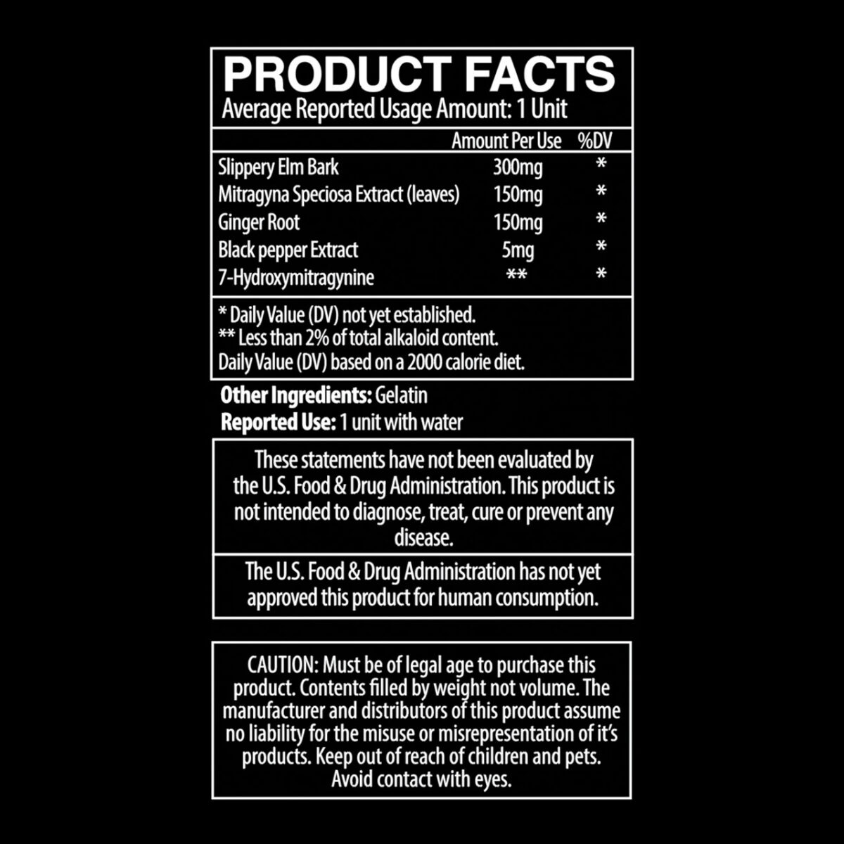 MIT 45 Gold Kratom Extract Capsules