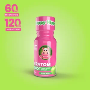 Happy Hippo Kratom Extract Shot Sour Apple 10mL