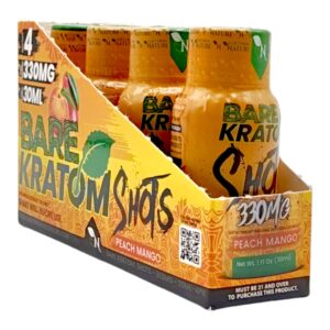 Bare Kratom Peach Mango Shot 330mg 30mL
