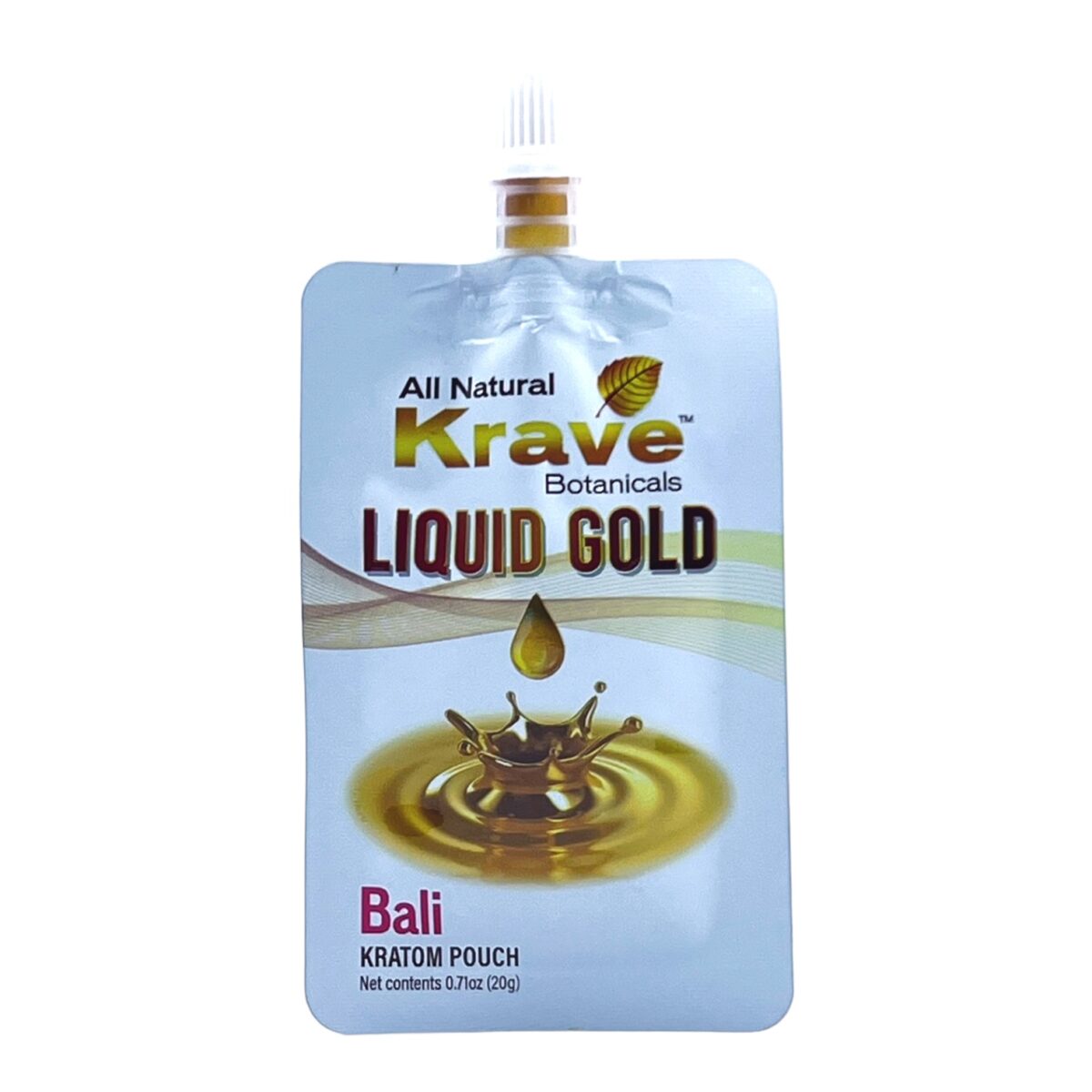 Krave Kratom Extract Liquid Gold Pouch Bali 20g