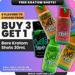 Bare Kratom Shots Deal Buy 3 Get 1