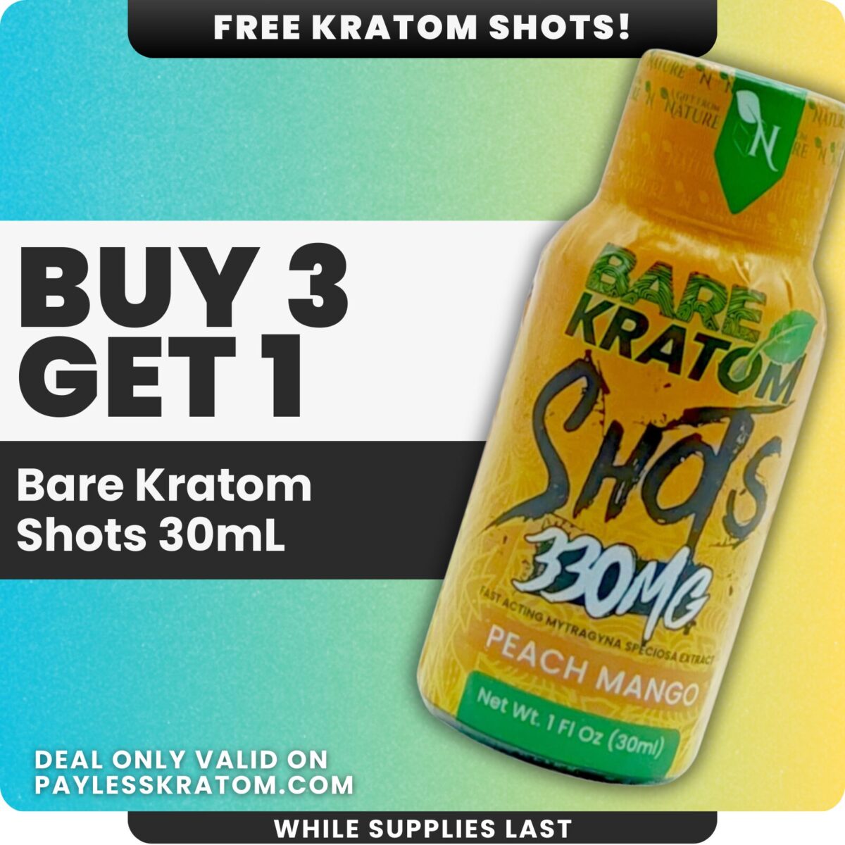 Bare Kratom Shots Deal Buy 3 Get 1