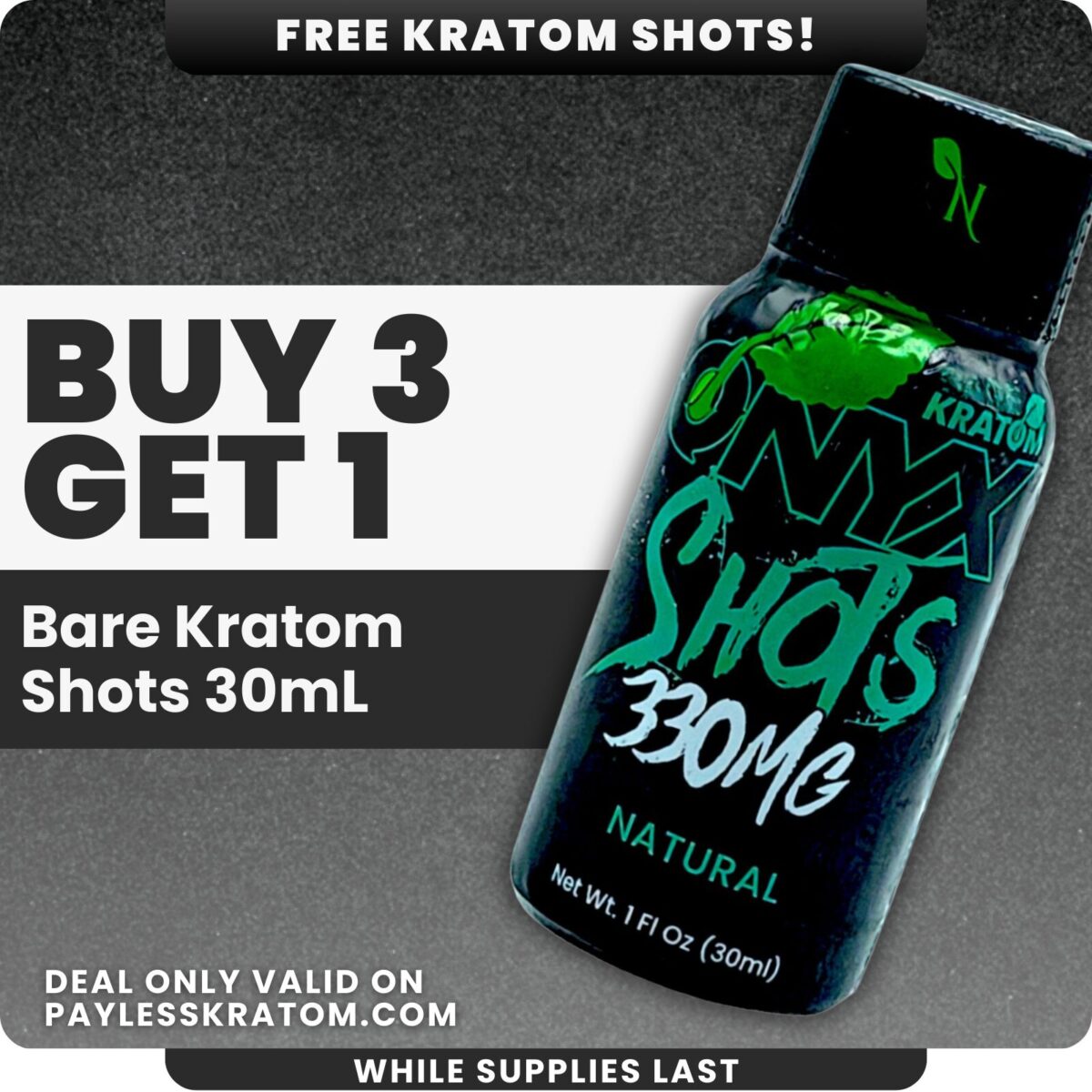 Bare Kratom Shots Deal Buy 3 Get 1