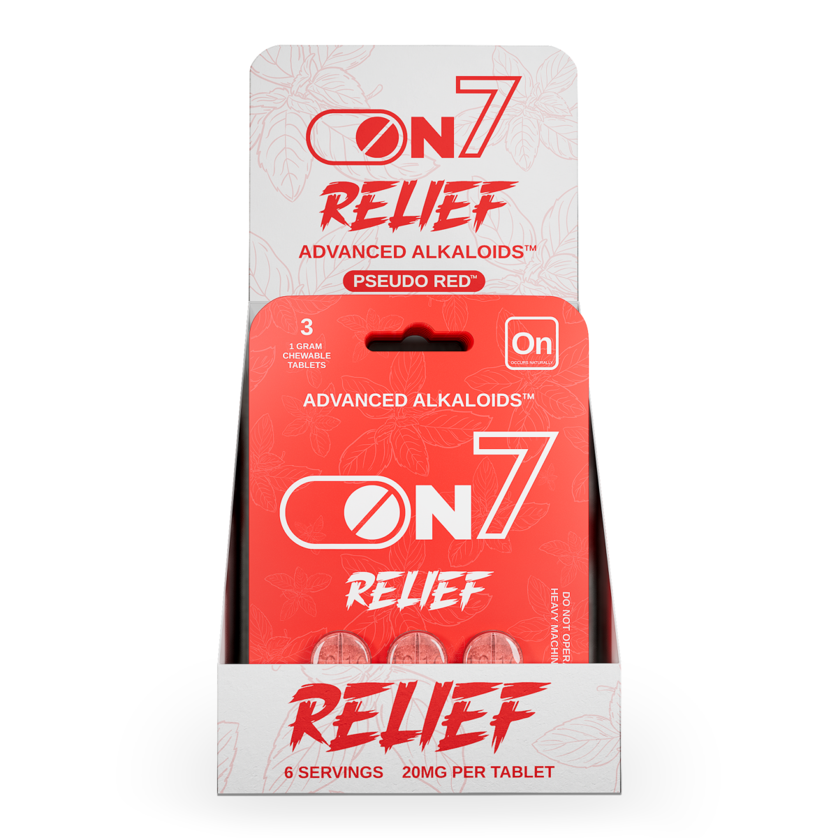 On7 Pseudo Red Relief Tablets 20mg