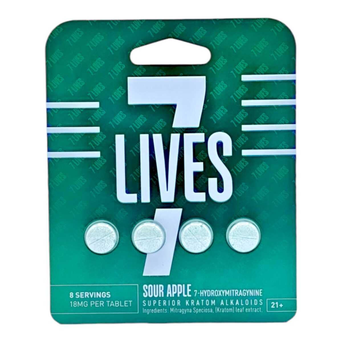 7 Lives Blue Razz 7-OH Kratom Tablets 18mg
