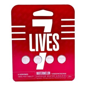 7 Lives Blue Razz 7-OH Kratom Tablets 18mg