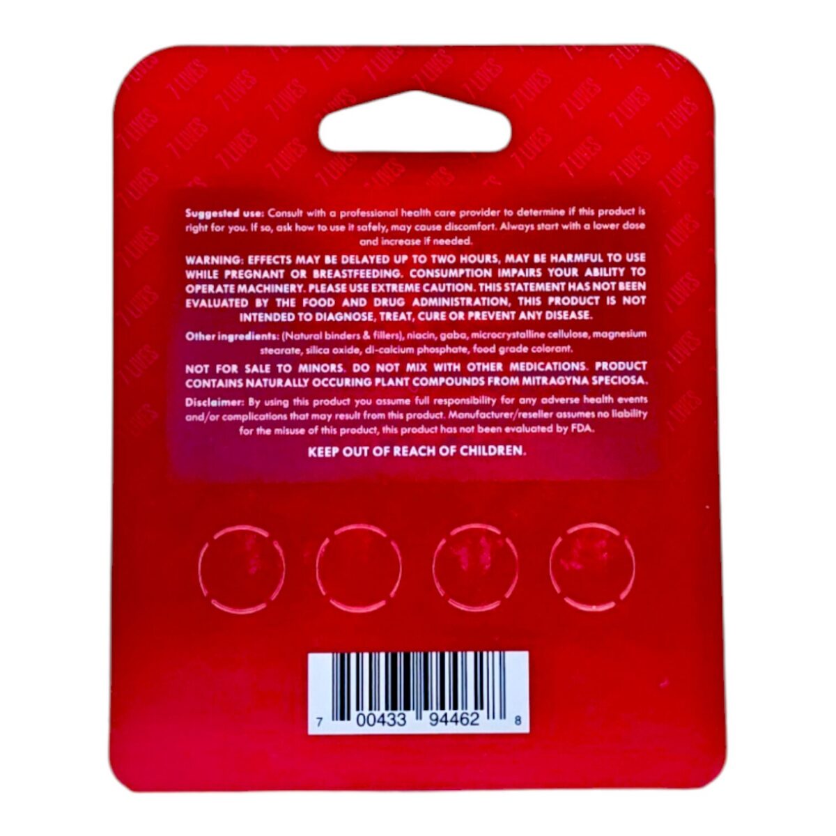 7 Lives Blue Razz 7-OH Kratom Tablets 18mg