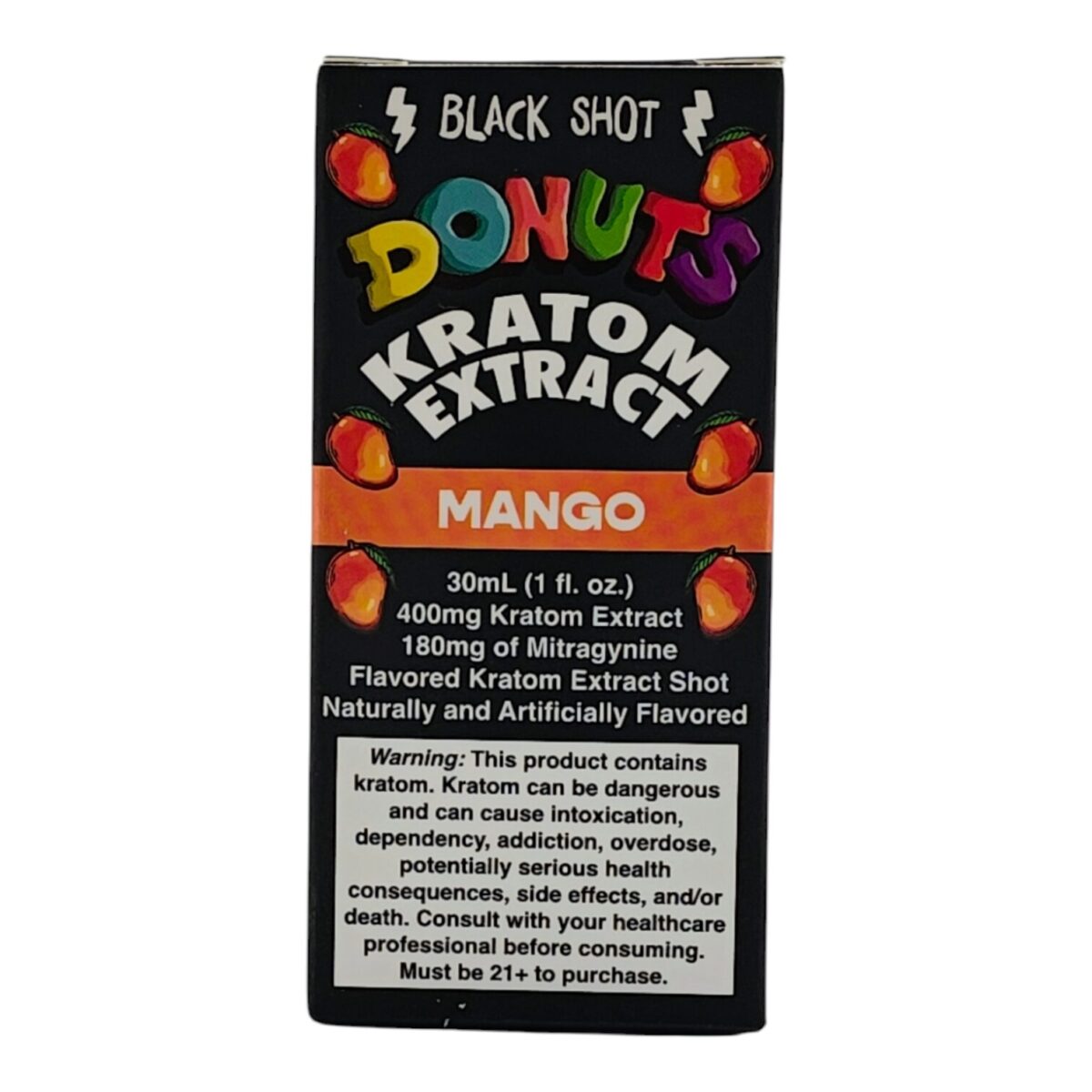 Donuts Kratom Extract Mango Black Shot 400mg MIT – 30mL