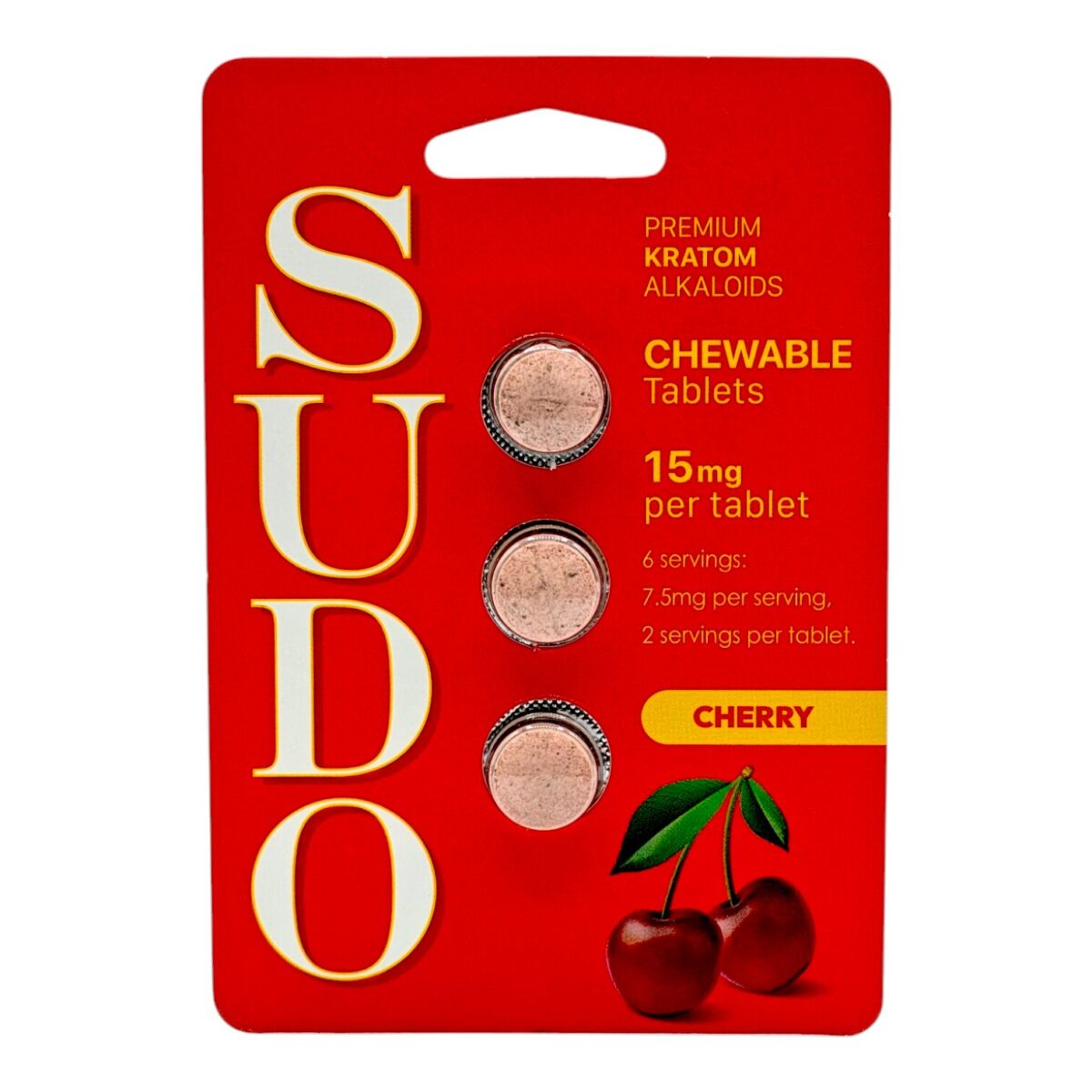 Sudo Premium Chewable Kratom Tablets 15mg