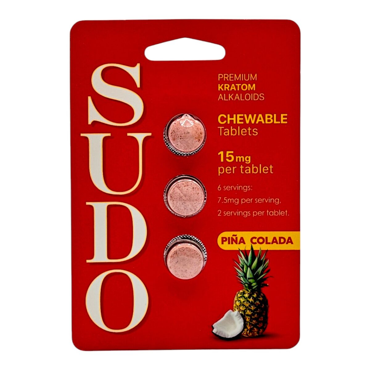Sudo Premium Chewable Kratom Tablets 15mg