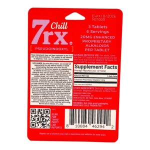 7rx Chill Chewable Pseudo Tablets 3ct