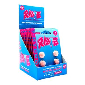 Rave Kratom 7-OH Mixed Berry Tablets 80mg 4ct (DEAL BUY 1 GET 1)