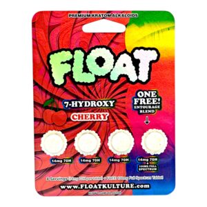 Float 7-OH Cherry Premium Kratom Tablets  4ct