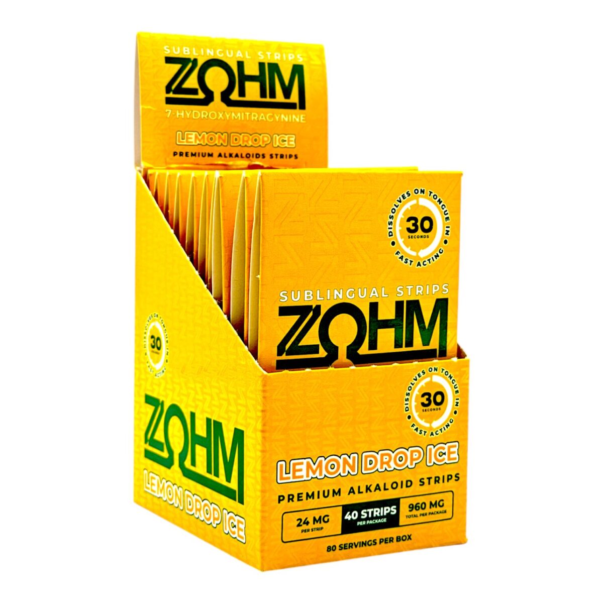 ZOHM 7-OH Sublingual Strips Lemon Drop Ice 96mg