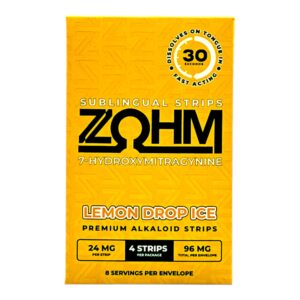 ZOHM 7-OH Sublingual Strips Lemon Drop Ice 96mg