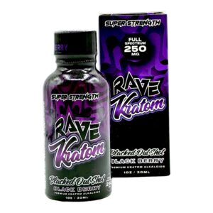 Rave Kratom Black Berry Blacked Out Shot 250mg 30mL