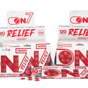 On7 Pseudo Red Relief Tablets Strawberry 120mg